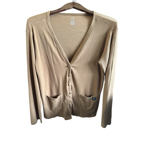 Rags Sweaters - Rags Women’s Size Large Camel Tan Cardigan V Neck Button Up Casual Sweater Top